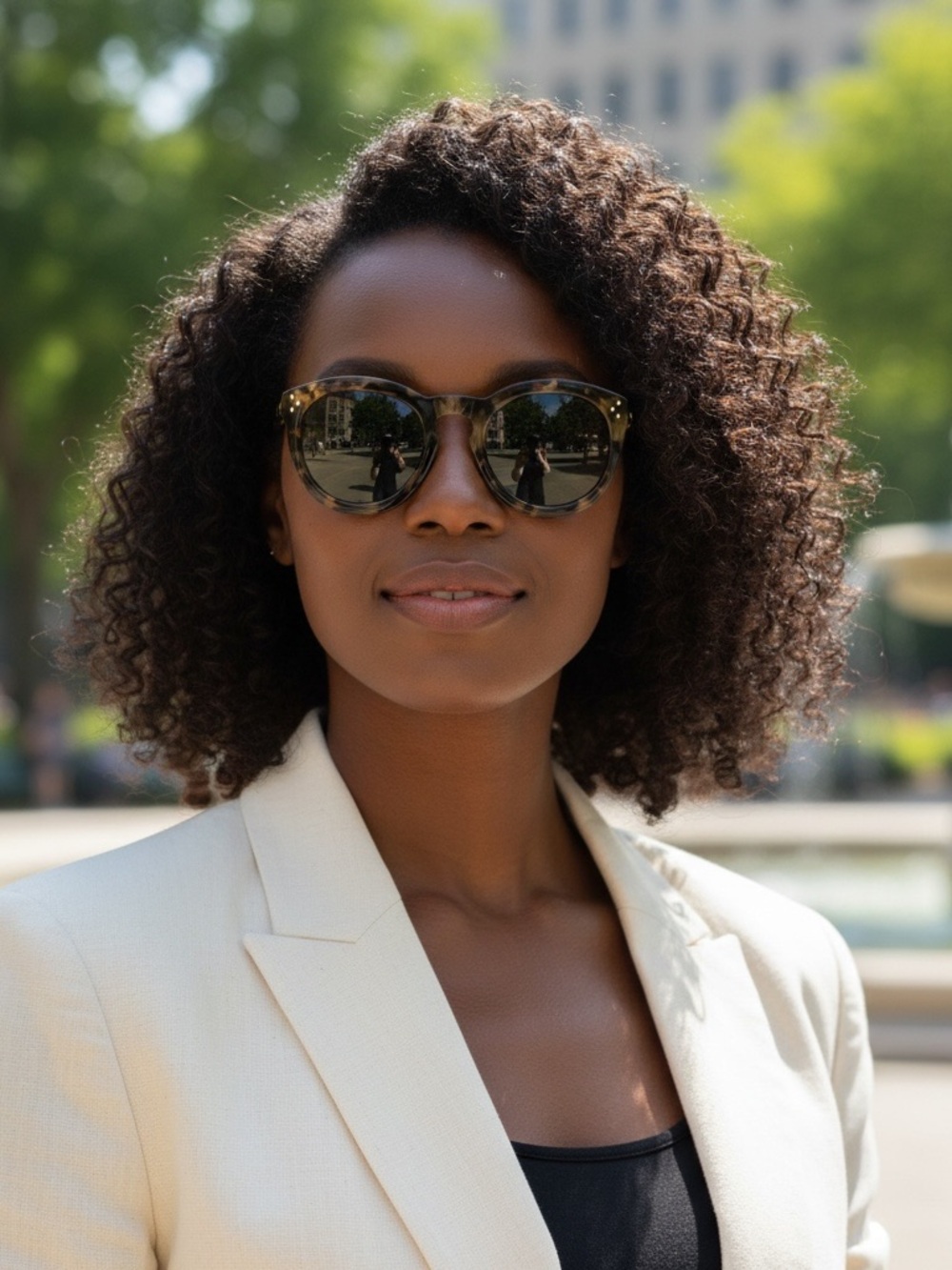 Celine Tortoiseshell Sunglasses with Black Lenses